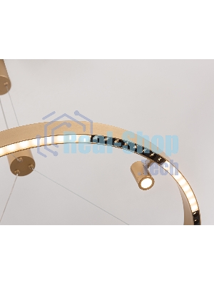 Подвесной светодиодный светильник Ambrella light FL5846/1+3 GD золото 40W 3000K/4200K/6400K D600*1200 (без ПДУ)