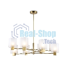 Люстра Ambrella light LH57033/8 BS/SM латунь/дымчатый E14/8 max 40W D830*710