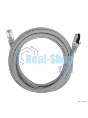 Патч-корд S/FTP Rexant cat. 6A (10G), RJ45-RJ45, неэкранированный, 28AWG, LSZH, серый, 3 м