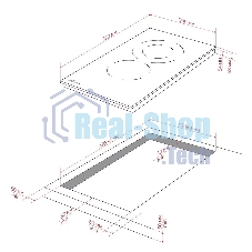 Варочная панель Monsher MHE 35 High-Tech, Hi-Light, 30 см, 2 конфорки, 9 уровней мощности, слайдерное управление, автоматическое отключение, индикация остаточного тепла, пауза, таймер, черный