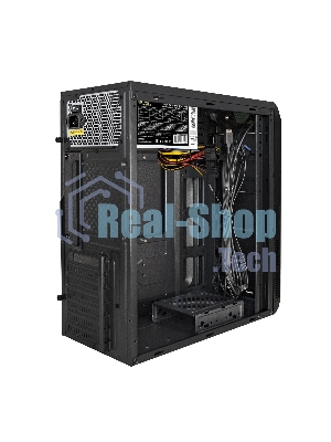 Компьютерный корпус Miditower ExeGate XP-334UC-UNS500 (ATX, БП UNS500 с вент. 12см, 1хUSB/1хUSB 3.0/1хTypeC, аудио, черный)