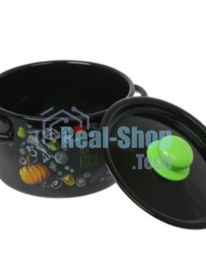 Кастрюля Appetite 1RD221М Healthy food с крышкой, эмалированная сталь 5,5 л