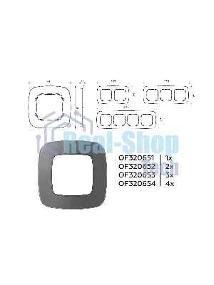 Рамка OMEGA Radian (Антрацит серый Стекло органическое) 4-ая OF320654
