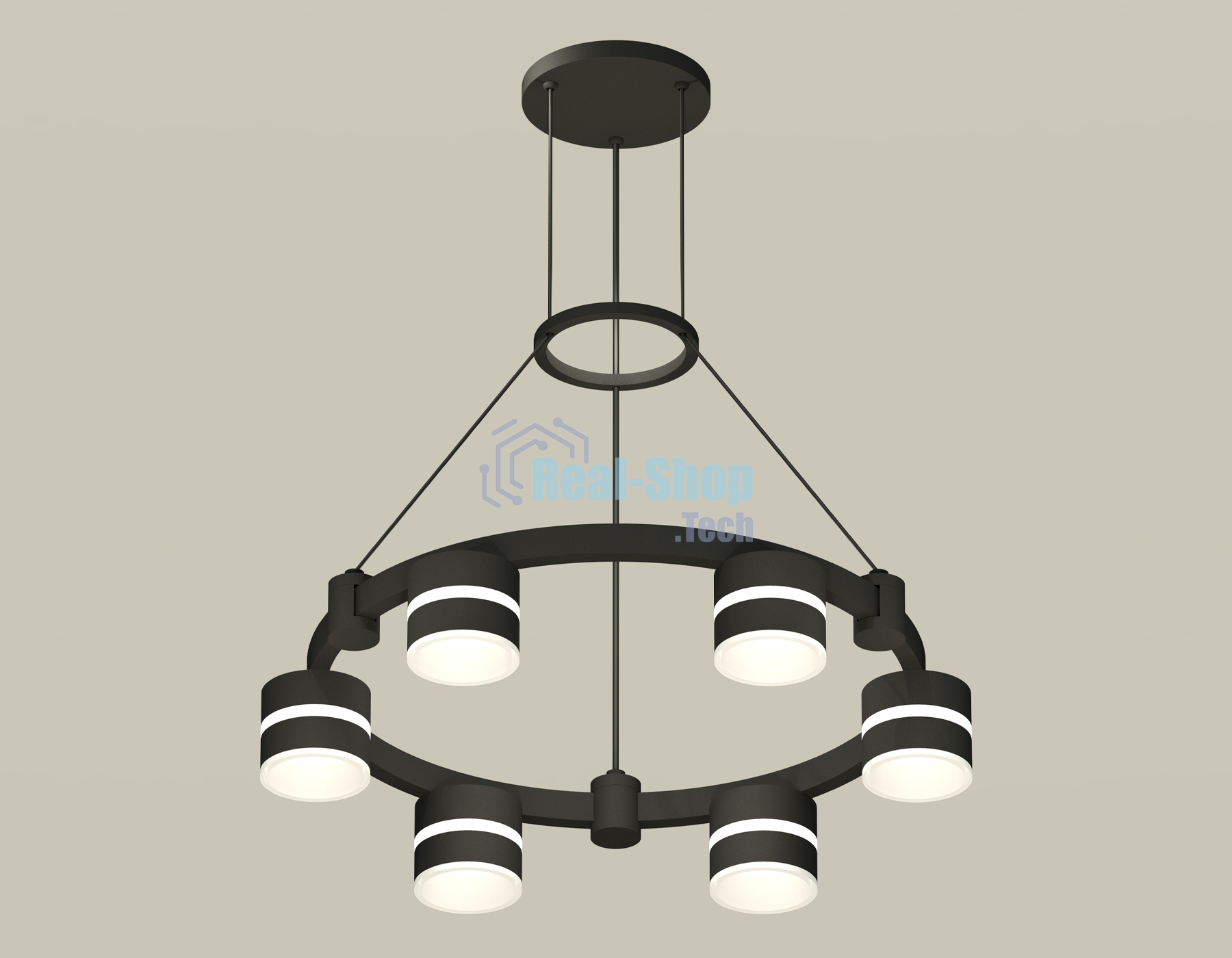 Светильник Ambrella light XR92051202/6 SBK/FR черный песок/белый матовый GX53  (A9205, C9232, N8445)