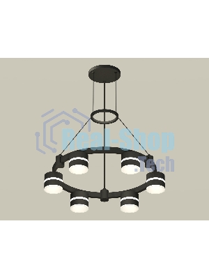 Светильник Ambrella light XR92051202/6 SBK/FR черный песок/белый матовый GX53  (A9205, C9232, N8445)