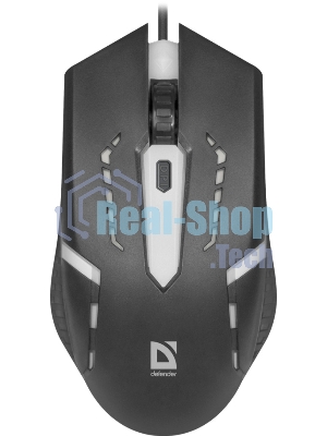 Мышь проводная Defender Hit MB-601 черный, 1200 dpi, USB, кнопки - 4