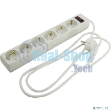 Сетевой фильтр ExeGate EX266866RUS SP-6-1.5W (6 розеток, 1.5 м, евровилка, белый)