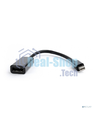 Переходник miniDisplayPort - DisplayPort, Cablexpert A-mDPM-DPF-001, 20M/20F, 16см, черный, пакет