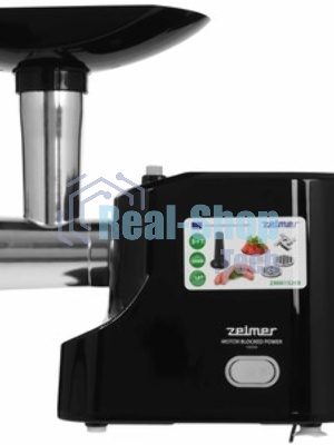 Мясорубка электрическая Zelmer ZMM1520B черный, 1500 Вт, 1.5 кг/мин, реверс, насадки - 3