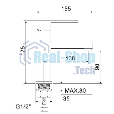 SL144-001F Смеситель для умывальника, Ø35