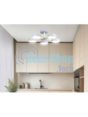 Светильник Ambrella light FL4826/5 GR серый 3000K-6400K 65W D580*160 (ПДУ ИК)