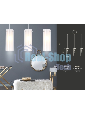 Светильник Ambrella light TR3675/3 CH/CL/FR хром/прозрачный/белый матовый E14/3 max 40W 640*110*900