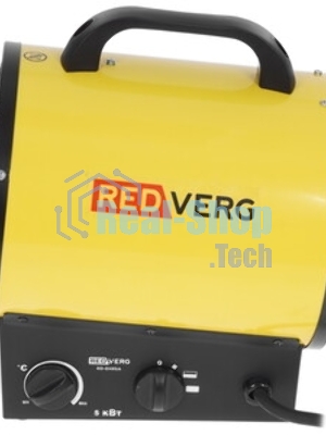 Тепловая пушка электрическая RedVerg RD-EHR5A/380 5000Вт желтый/черный