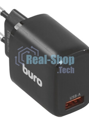 Сетевое зарядное устройство Buro BUWG1 3A QC черный