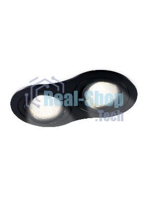 Встраиваемый поворотный точечный светильник Ambrella light TN102507/2 BK черный GU5.3 175*95*28