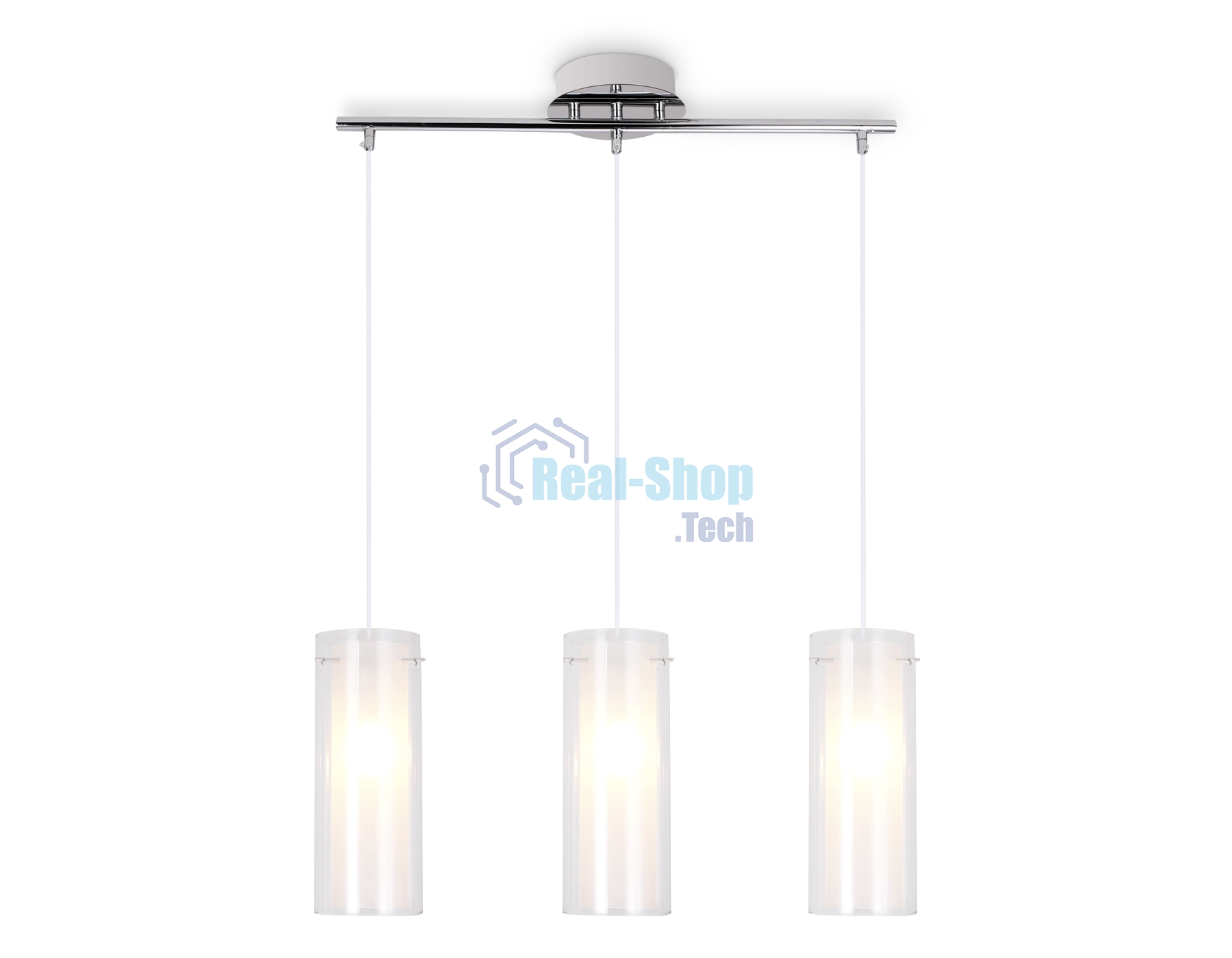 Светильник Ambrella light TR3675/3 CH/CL/FR хром/прозрачный/белый матовый E14/3 max 40W 640*110*900