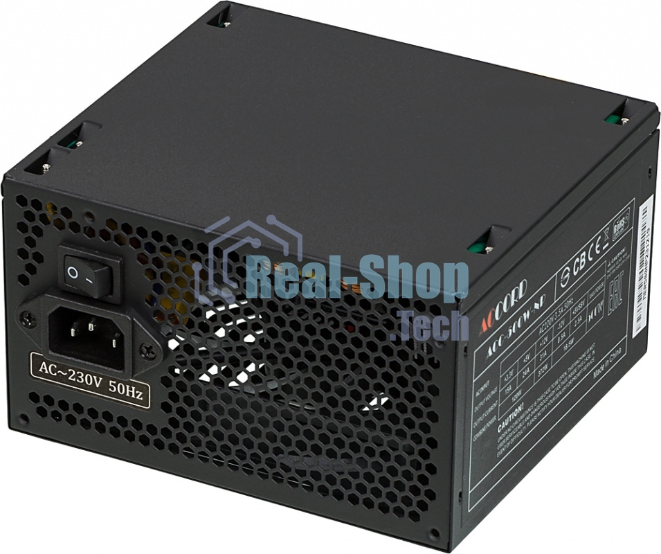 Блок питания Accord ACC-500W-NP, 500Вт, 120мм, черный