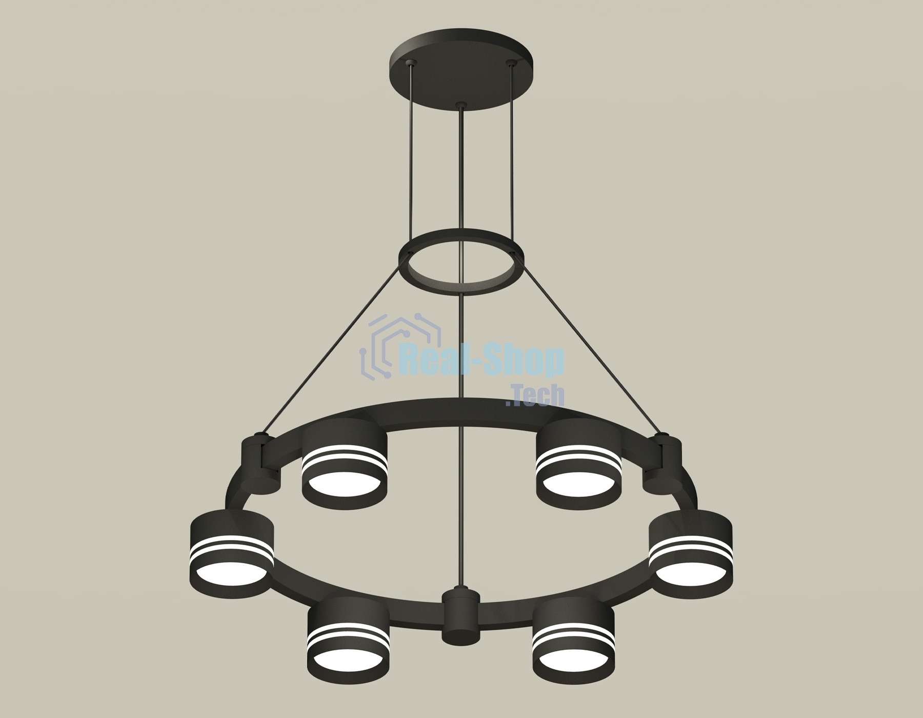Светильник Ambrella light XR92051203/6 SBK/FR черный песок/белый матовый GX53  (A9205, C9232, N8478)