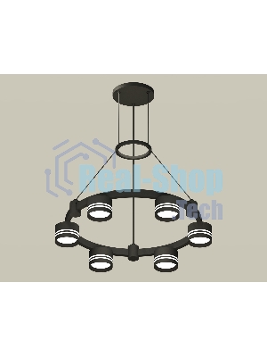 Светильник Ambrella light XR92051203/6 SBK/FR черный песок/белый матовый GX53  (A9205, C9232, N8478)