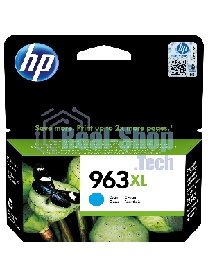 Картридж струйный HP 963XL 3JA27AE голубой увеличенной емкости (1600 стр) для HP OfficeJet Pro 9010, 9013, 9020, 9023