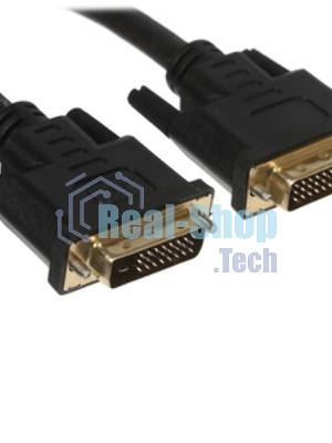 Кабель ATCOM АТ9148 Dvi-Dvi 2 ferite черный 24/24pin пакет 24+1(DVI-D) - 3,0 м