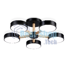 Светильник Ambrella light FL4828/5 BK черный 3000K-6400K 65W D580*160 (ПДУ ИК)
