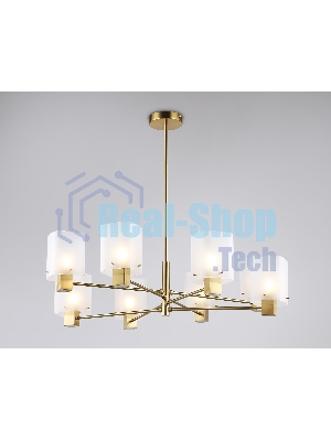 Люстра Ambrella light LH57033/8 BS/SM латунь/дымчатый E14/8 max 40W D830*710