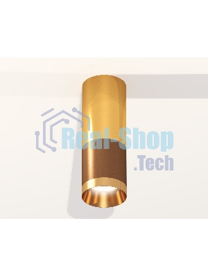 Светильник Ambrella Light XS6304080 SCF/PYG кофе песок/золото желтое полированное MR16 GU5.3 (C6304, C6327, A2010, N6134)