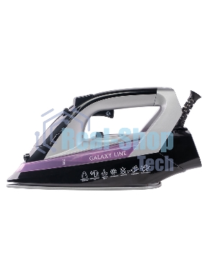 Утюг Galaxy Line GL 6128 фиолетовый/черный, 2200 Вт, 30 г/мин, 140 г/мин, 150 мл