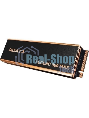 Накопитель SSD ADATA LEGEND 960 MAX, 2Tb, PCIe 4.0 x4, M.2 2280, NVMe, R/W 7400/6800, с радиатором