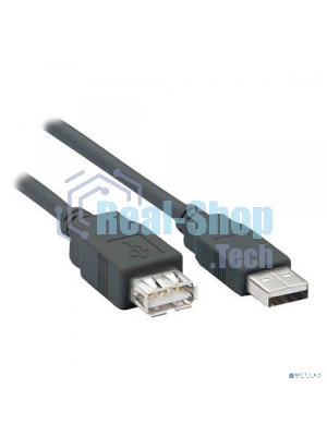 Кабель удлинитель Filum USB 2.0, 1.8 м., серый, разъемы: USB A male-USB A female, пакет. FL-C-U2-AM-AF-1.8M (894169)