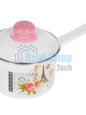 Ковш APPETITE SH05253 pretty 1,5 лиз нерж. стали. Объем 1,5л, размеры: 16х7,5 см, стекл. крышка, прутковая ручка,подар.коробка