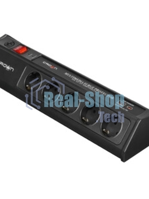 Сетевой фильтр CROWN CMPS-11 черный, 10 розеток, 3 м