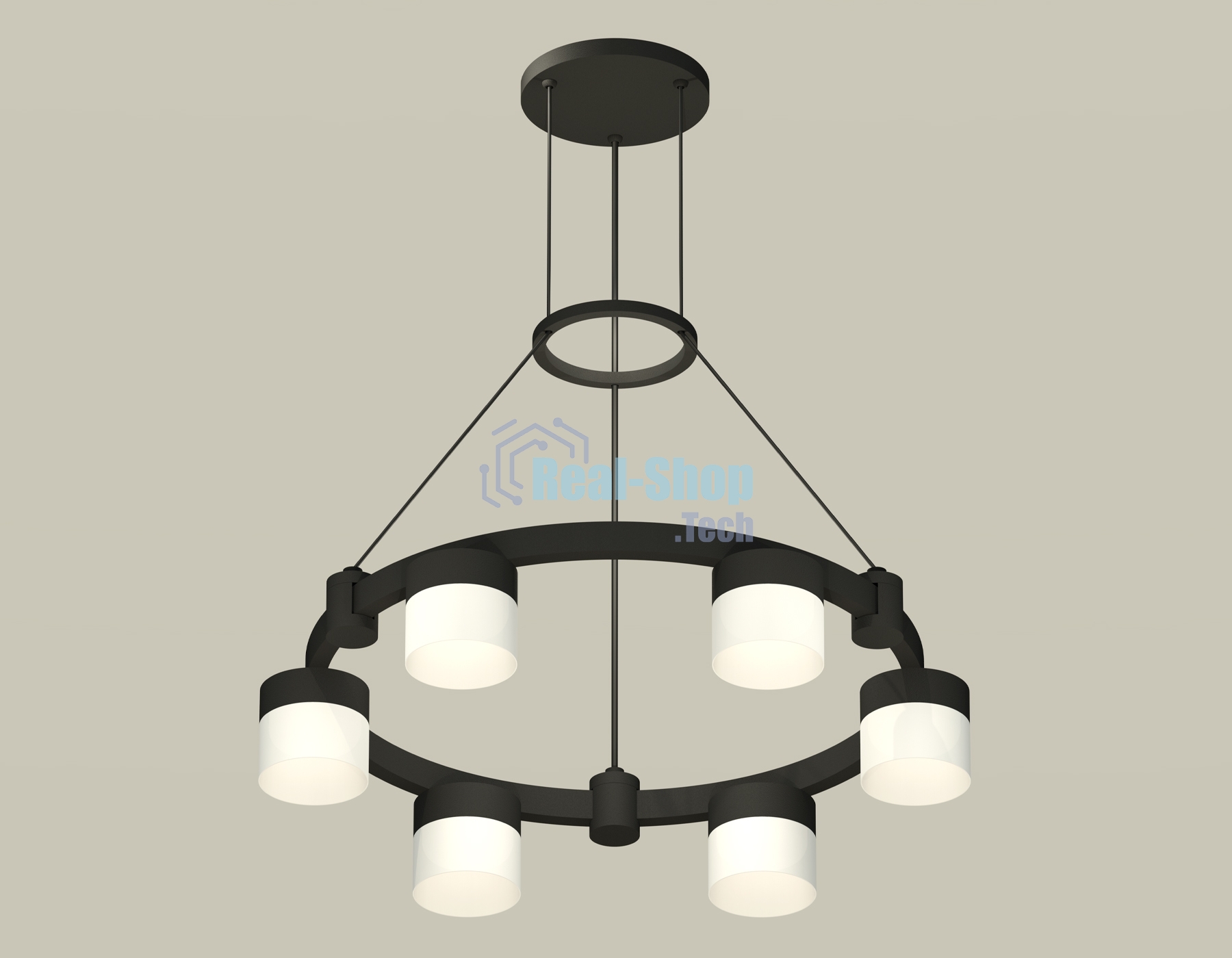 Светильник Ambrella light XR92051204/6 SBK/FR черный песок/белый матовый GX53  (A9205, C9232, N8402)