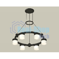 Светильник Ambrella light XR92051204/6 SBK/FR черный песок/белый матовый GX53  (A9205, C9232, N8402)