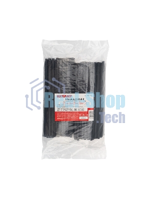 Клеевые стержни Rexant, Ø7 мм, 200 мм, черные, 1кг., пакет