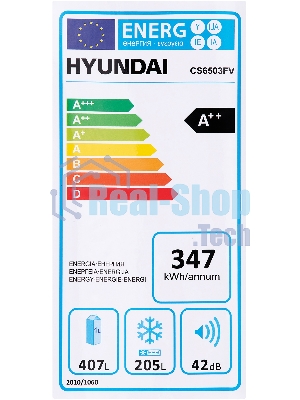 Холодильник Hyundai CS6503FV черное стекло двухкамерный 407/205л морозилка сбоку, No Frost, Side by Side