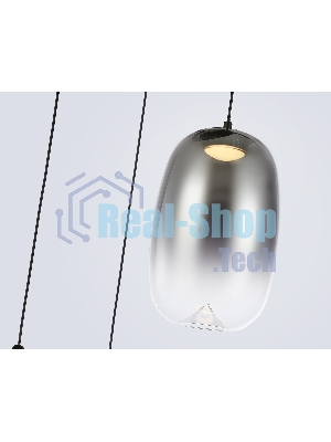 Подвесной светодиодный светильник Ambrella light LH11099/3 BK/SM черный/дымчатый 12W 3000K D350*1505