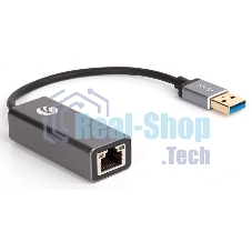 Кабель-переходник USB 3.0 (Am) --> LAN RJ-45 Ethernet 1000 Mbps, Aluminum Shell, VCOM DU312M