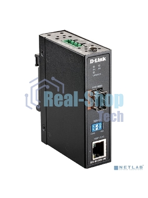 Промышленный медиаконвертер D-Link DIS-M100G-SW/A1A с 1 портом 100/1000Base-T и 1 портом 100/1000Base-X SFP