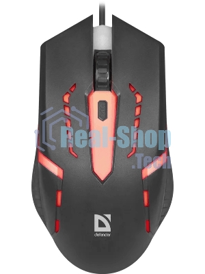 Мышь проводная Defender Hit MB-601 черный, 1200 dpi, USB, кнопки - 4