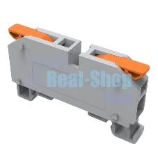 Клемма СМК Rexant 222-621D проходная 1-полюсная на DIN-рейку (1-6 мм²) серый (60 шт/уп)