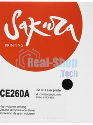 Картридж лазерный Sakura CE260A для HP Color LaserJet CP4020/4025/4520/4525, черный, 8500 к.