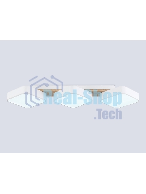Светильник Ambrella light FL4877/3 WH/WD белый/дерево 54W 3000-6000K 680*200*70 (без ПДУ)