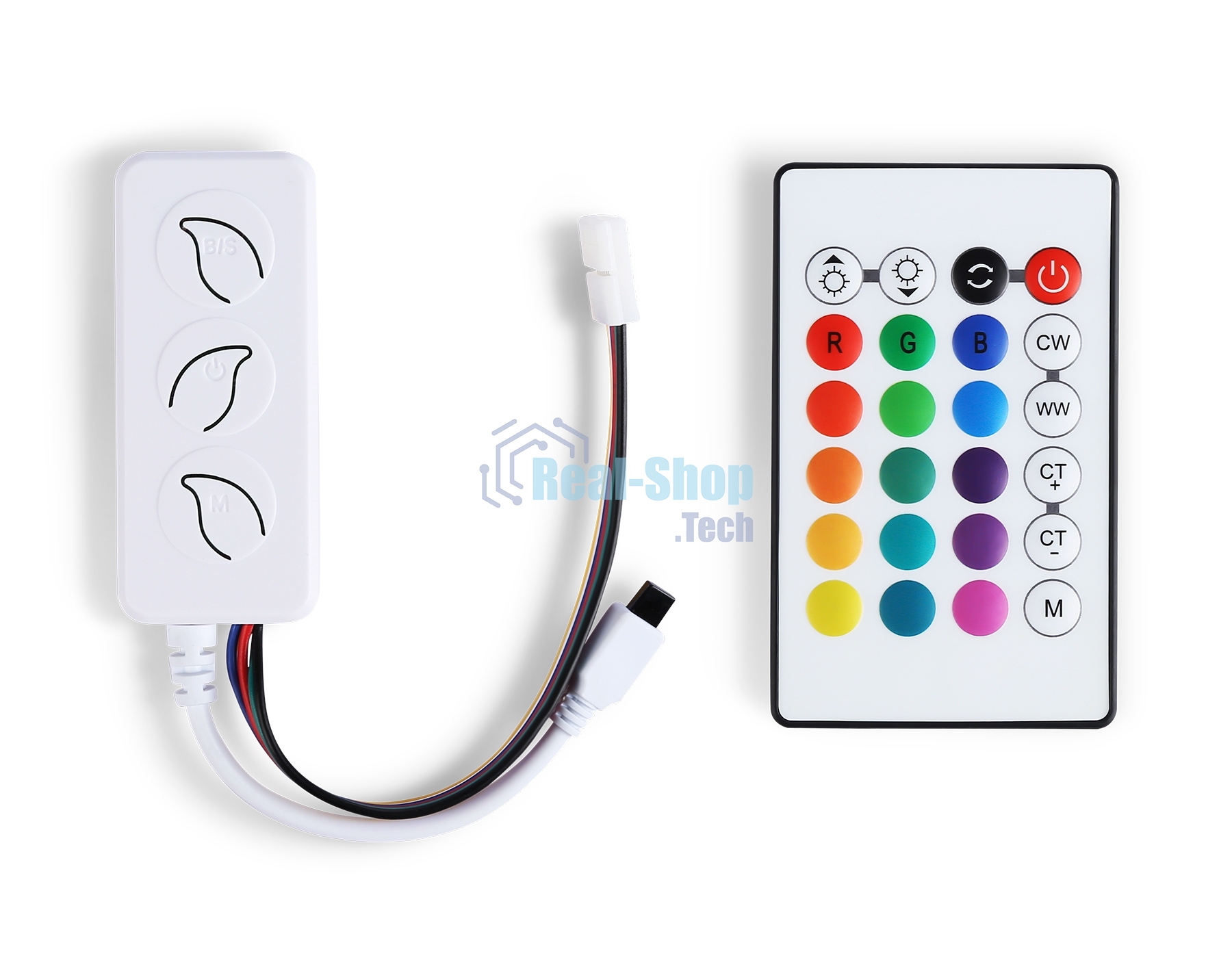 Контроллер GS11601 WIFI Tuya RGB+CCC 10A 12V 120W/ 24V 240W (ПДУ ИК CR2025)
