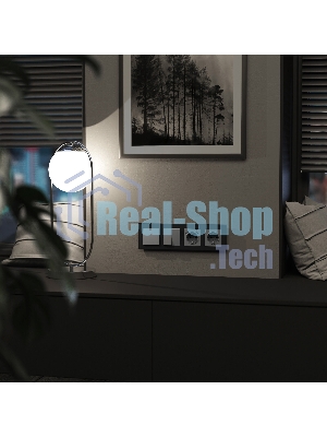 Рамка на 4 поста Senso (черный, стекло soft-touch) W0043108