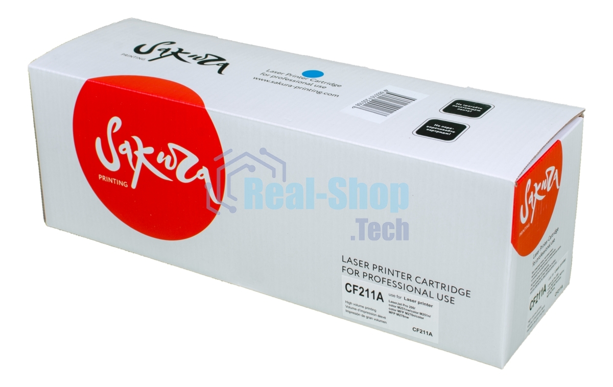 Картридж лазерный Sakura CF211A для HP LJ Pro M251/M276, синий, 1800 к.
