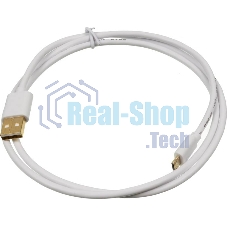 Кабель USB2.0 2A Square USB A (m)/micro USB B (m) 1м позолоченные контакты