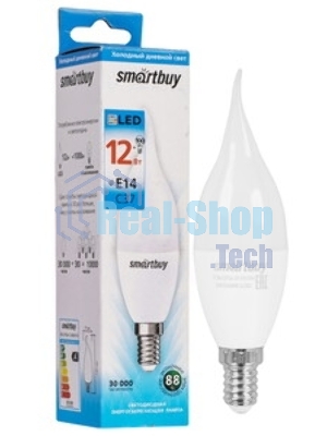 Лампа светодиодная Smartbuy 12W/6000/E14 (SBL-C37Can-12-60K-E14)