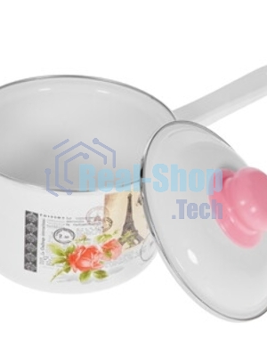 Ковш APPETITE SH05253 pretty 1,5 лиз нерж. стали. Объем 1,5л, размеры: 16х7,5 см, стекл. крышка, прутковая ручка,подар.коробка